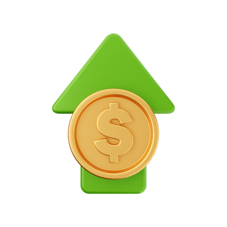 Increase Dollar  3D Icon