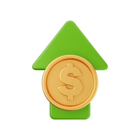 Increase Dollar  3D Icon