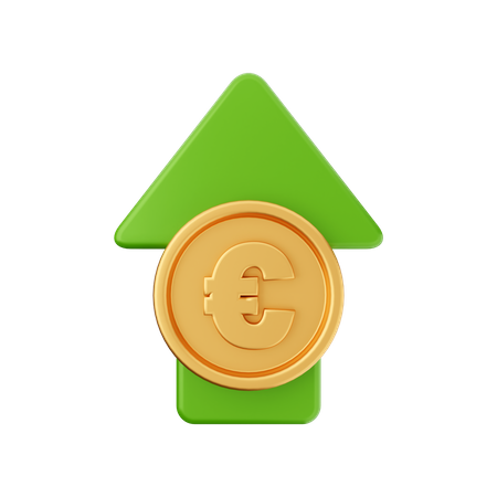 Increase Euro  3D Icon