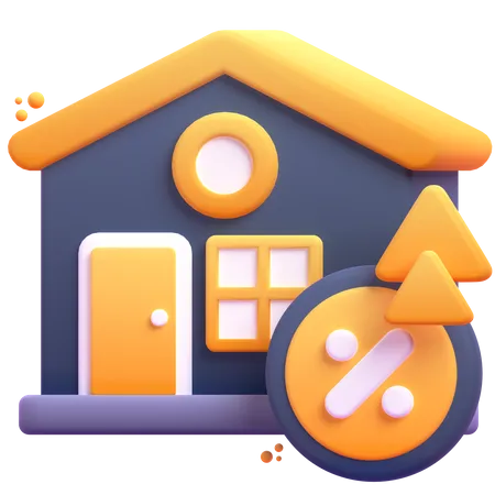 Increase Home Tax  3D Icon