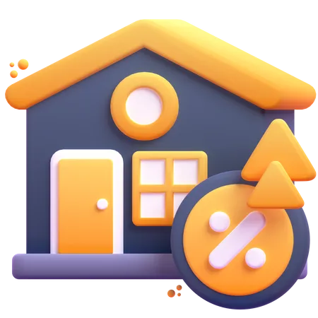 Increase Home Tax 3D Icon