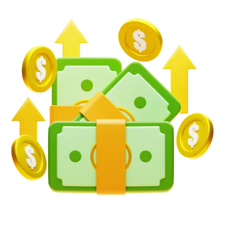 Increase Income  3D Icon
