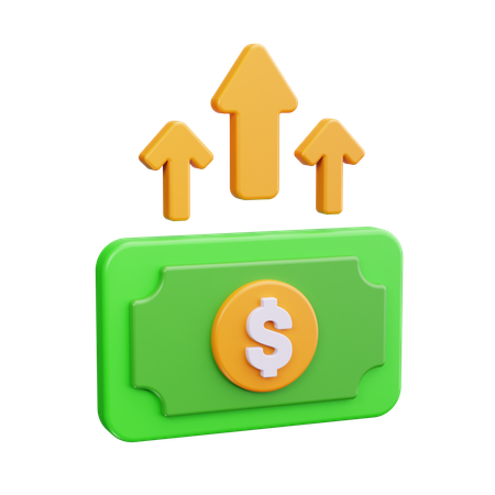 Increase Money  3D Icon