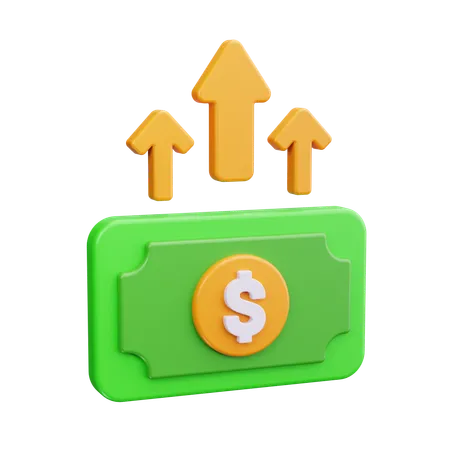 Increase Money  3D Icon