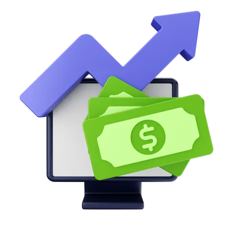 Increase Money  3D Icon