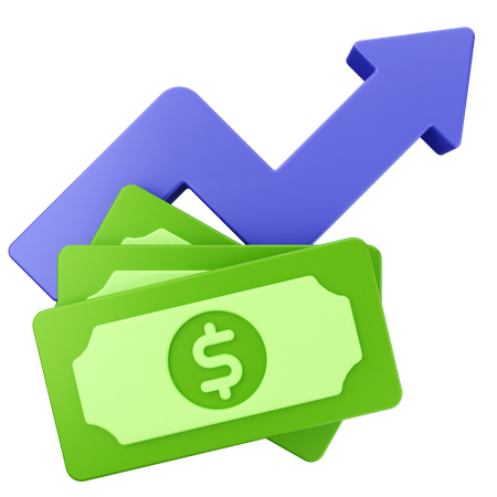 Increase Money  3D Icon