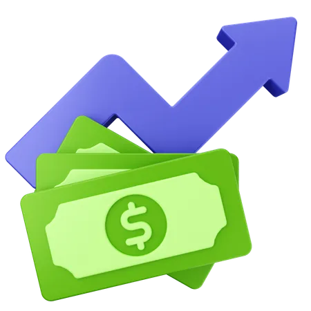 Increase Money  3D Icon