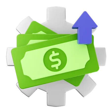 Increase Money  3D Icon