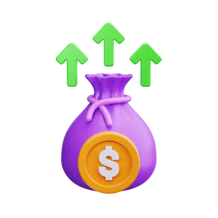 Increase Money  3D Icon