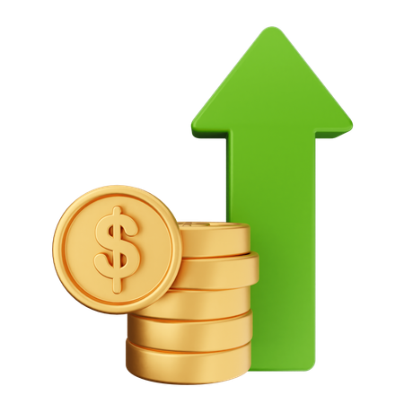 Increase Money Finance  3D Icon