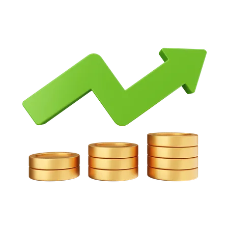 Increase Money Profit  3D Icon