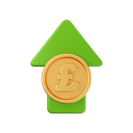 Increase Poundsterling  3D Icon