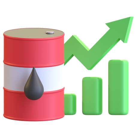 Increase Prices Of Oil  3D Illustration
