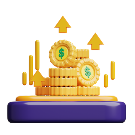 이익을 늘리다  3D Icon