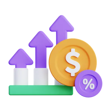 Increase Profit  3D Icon