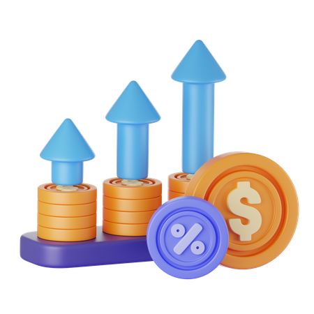 Increase Profit  3D Icon