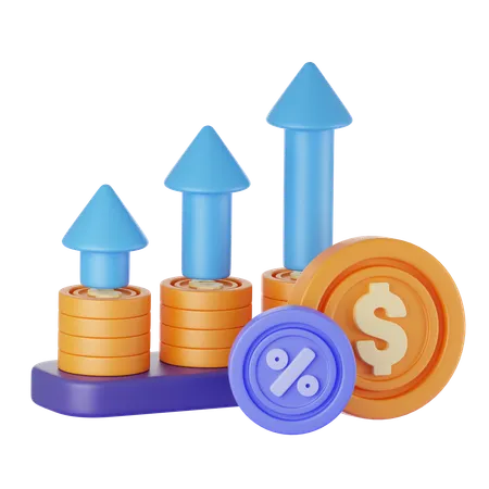 Increase Profit  3D Icon