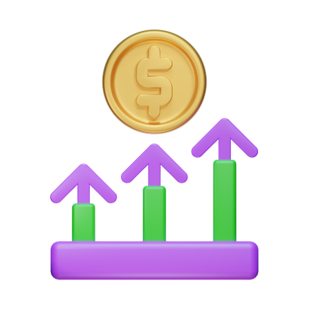 Increase Profit  3D Icon