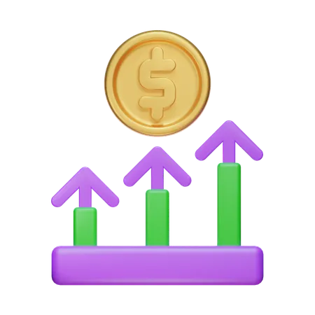 Increase Profit  3D Icon