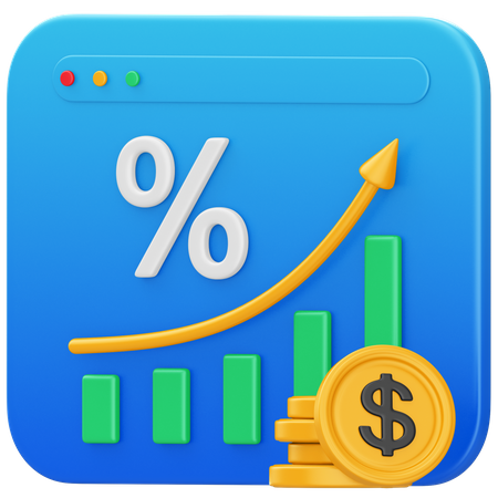 Increase Profit  3D Icon