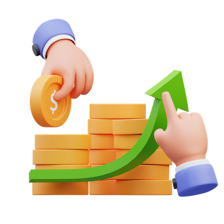 Increase Profit  3D Icon