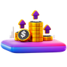 increase investment 3d logo