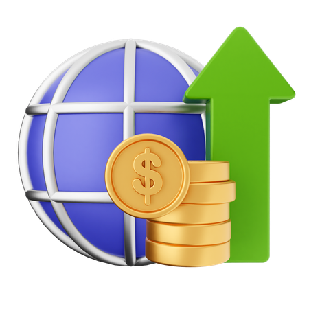 Increase Profit Finance  3D Icon