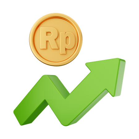 Increase Rupiah  3D Icon