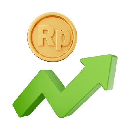 Increase Rupiah  3D Icon