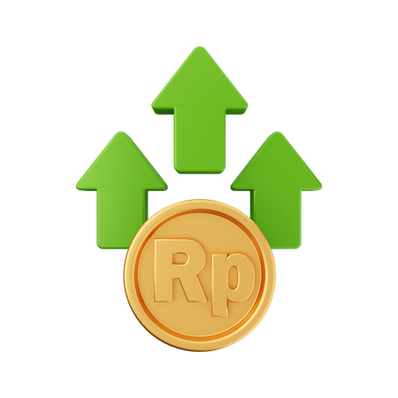 Increase Rupiah  3D Icon