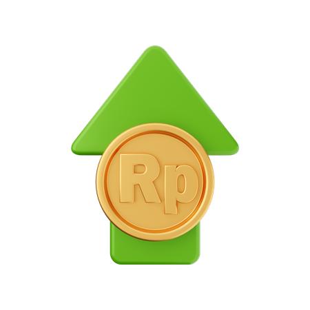 Increase Rupiah 3D Icon