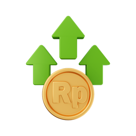 Increase Rupiah 3D Icon