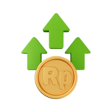 Increase Rupiah  3D Icon