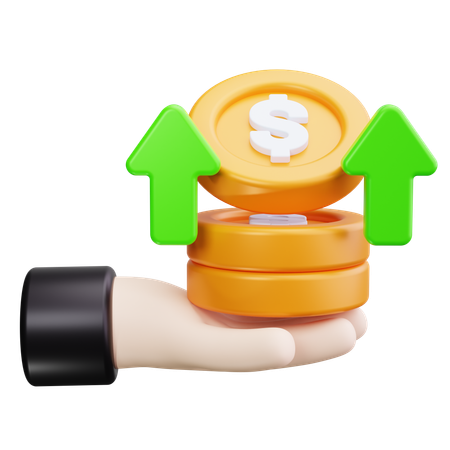 Increase Salary  3D Icon