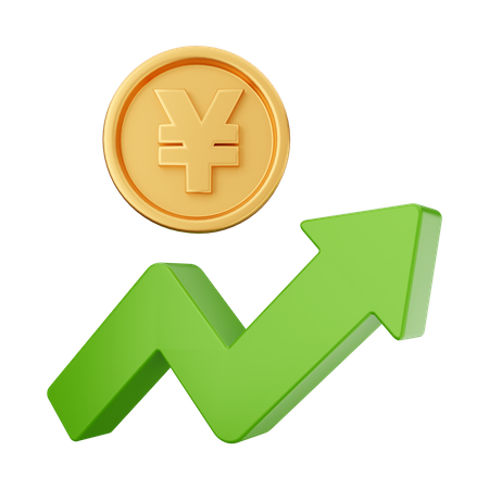 Increase Yen  3D Icon