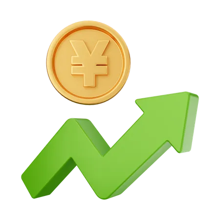 Increase Yen  3D Icon