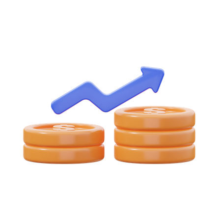돈이 늘어남  3D Icon