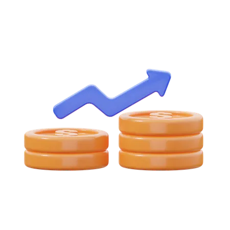 돈이 늘어남  3D Icon