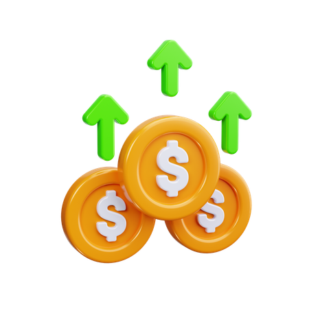 Increasing Money Value  3D Icon