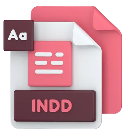 Indesign File Format 3D Icon