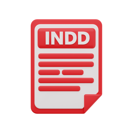 Indd file 3D Icon