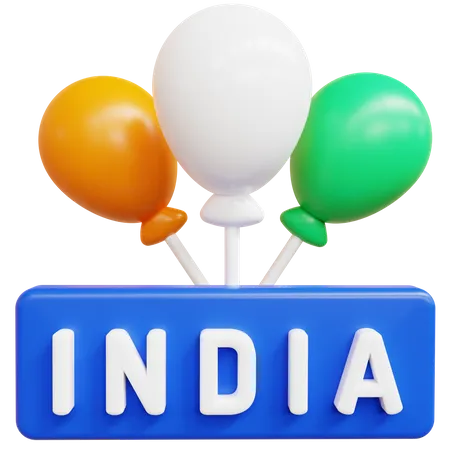 Ballons inde  3D Icon