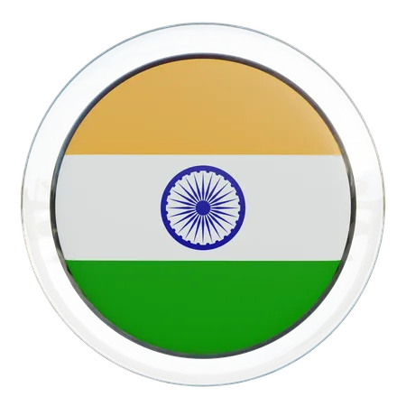 Verre de drapeau de l'Inde  3D Flag