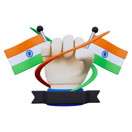 Jour de l'Indépendance de l'Inde  3D Icon