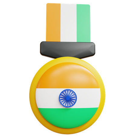 Médaille de l'Inde  3D Icon