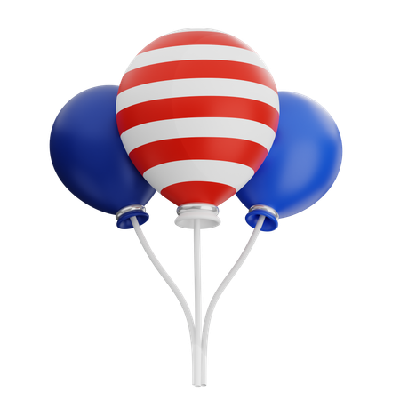 Independence Balloons  3D Icon