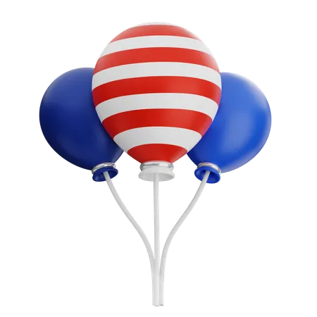 Independence Balloons  3D Icon