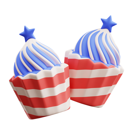 Independence Day Cupcakes  3D Icon