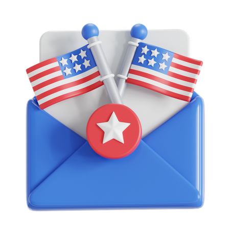 Independence Day Letter  3D Icon
