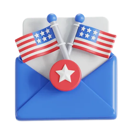 Independence Day Letter  3D Icon